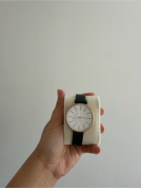 Skagen Rose Gold Case Watch with Blue Strap